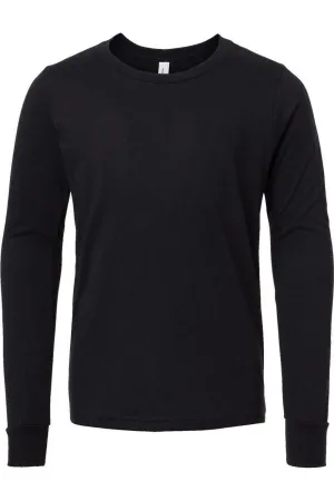 BELLA   CANVAS Youth Heather CVC Long Sleeve Tee