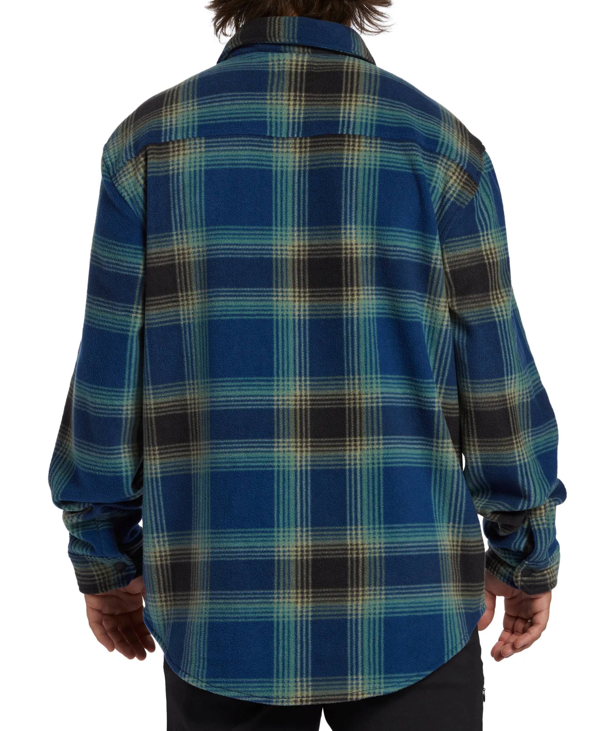 Billabong Mens Furnace Flannel Check Lumberjack Overshirt - Dark Blue