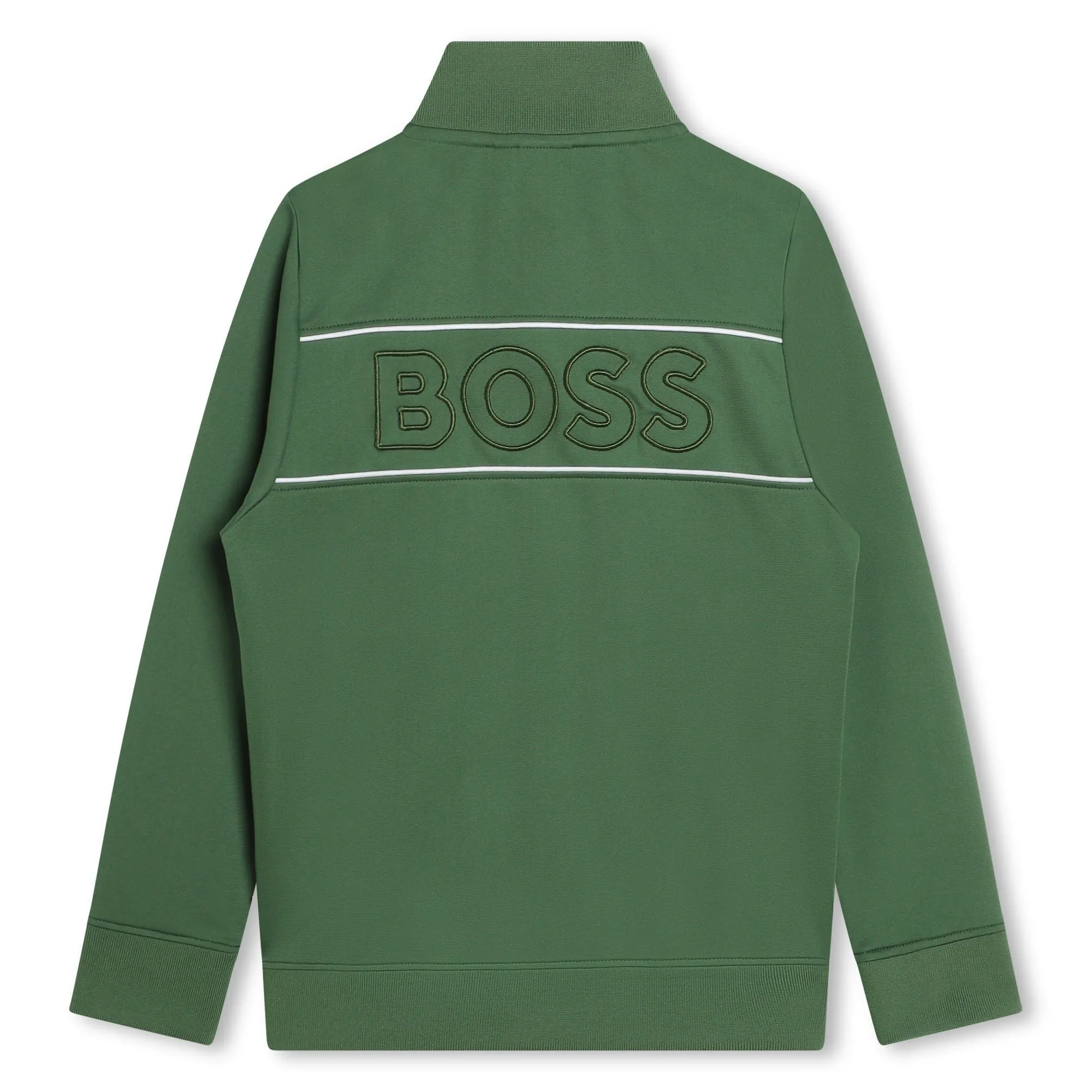 Green Logo Zip Up Sweatshirt