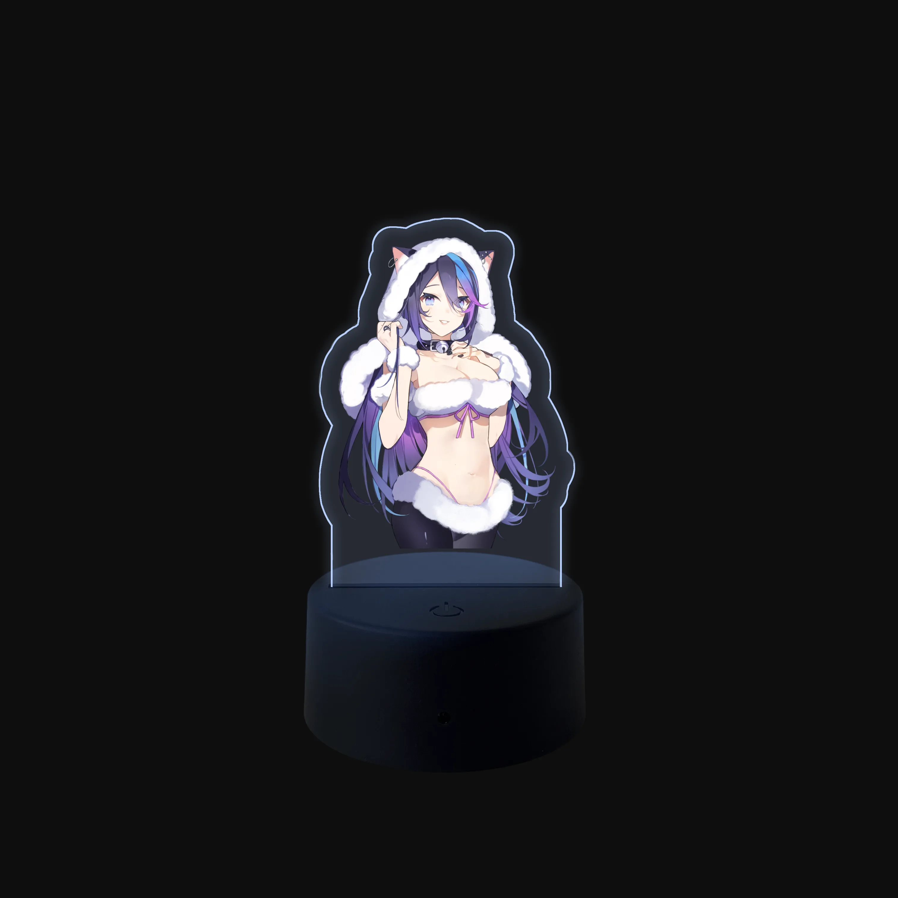 MikaMoonlight Fluffy LED Desk Lamp