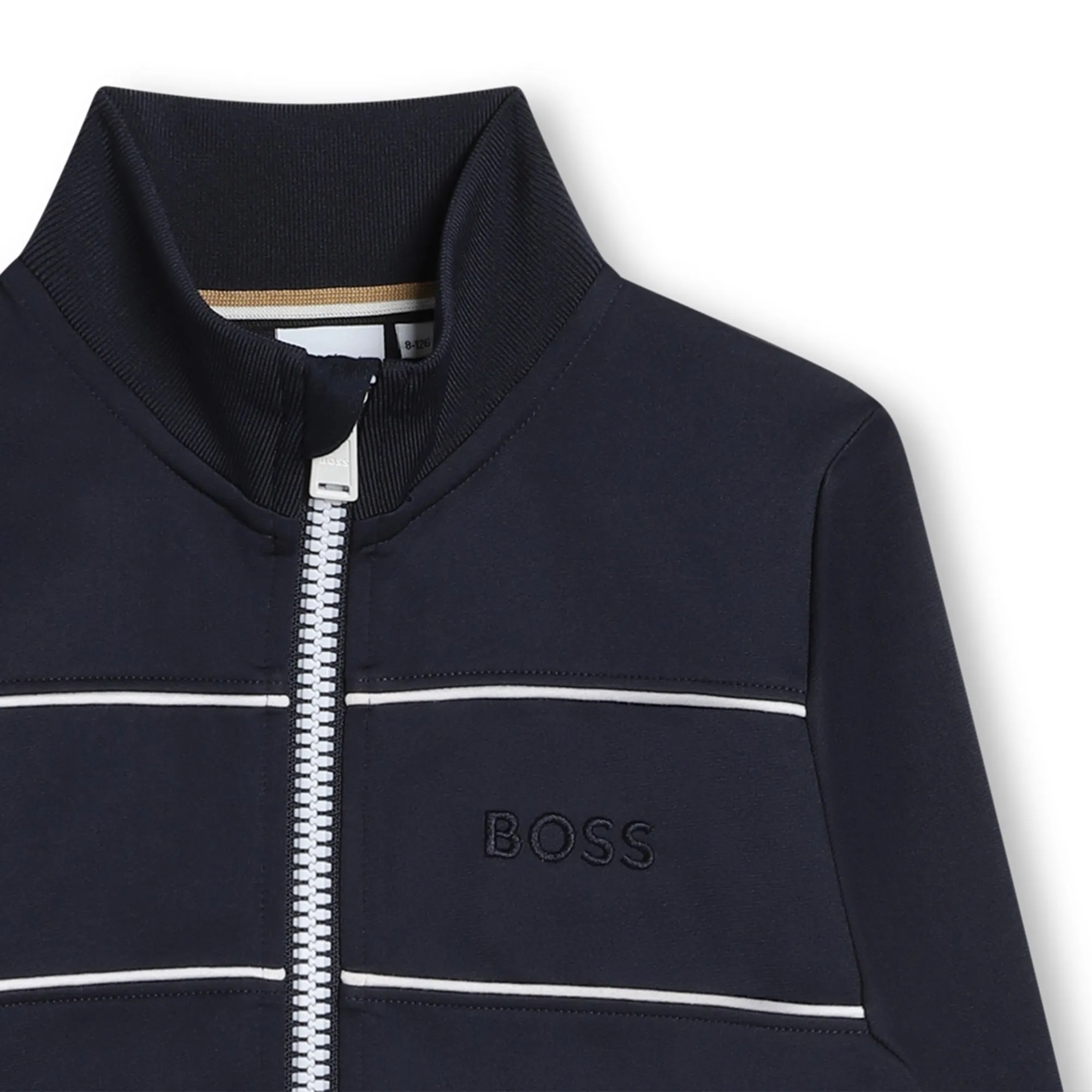 Navy Logo Zip Up Sweatshirt