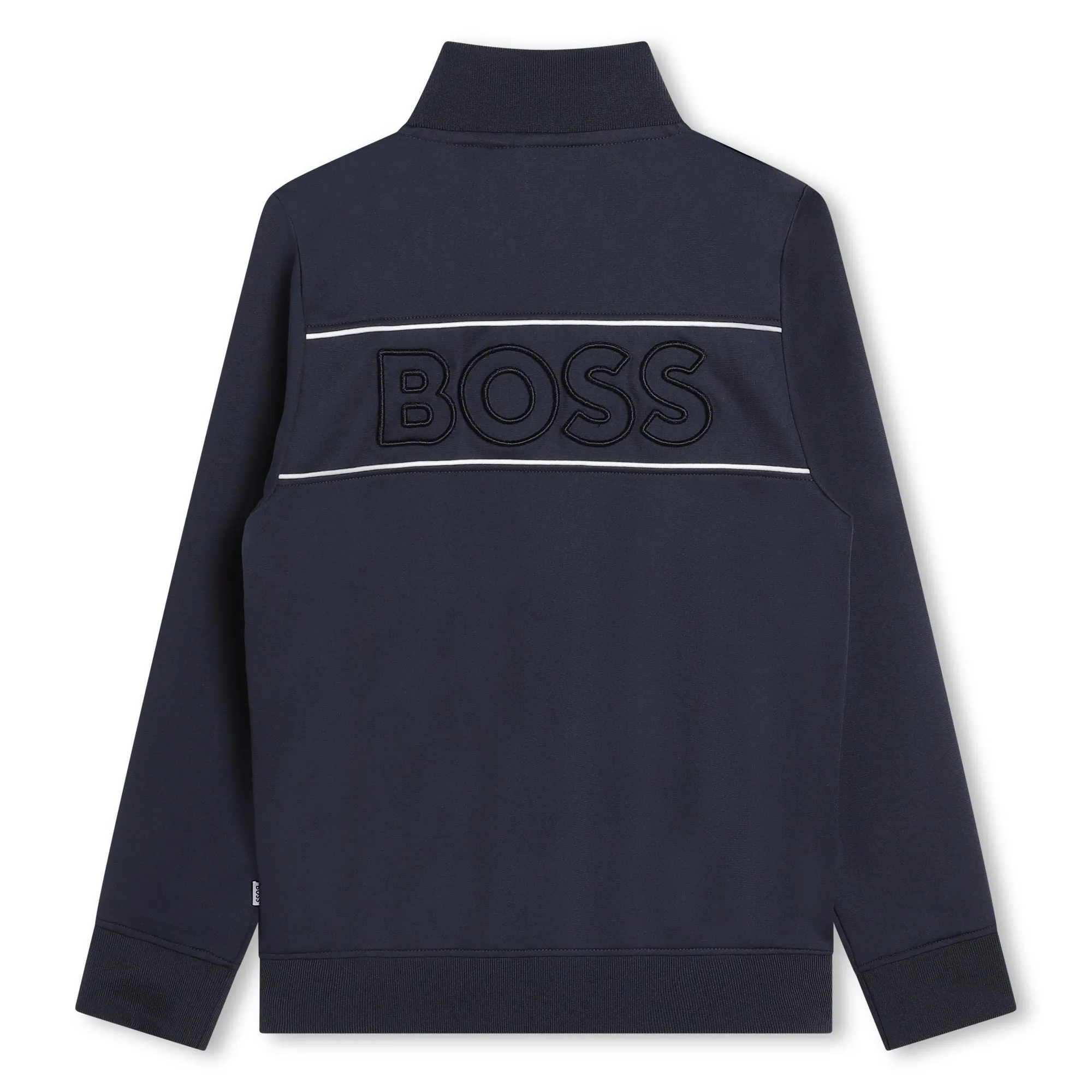 Navy Logo Zip Up Sweatshirt
