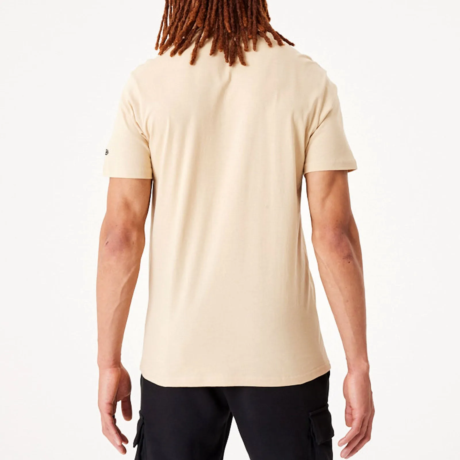 New Era Mens Essentials Short Sleeve T-Shirt - Beige