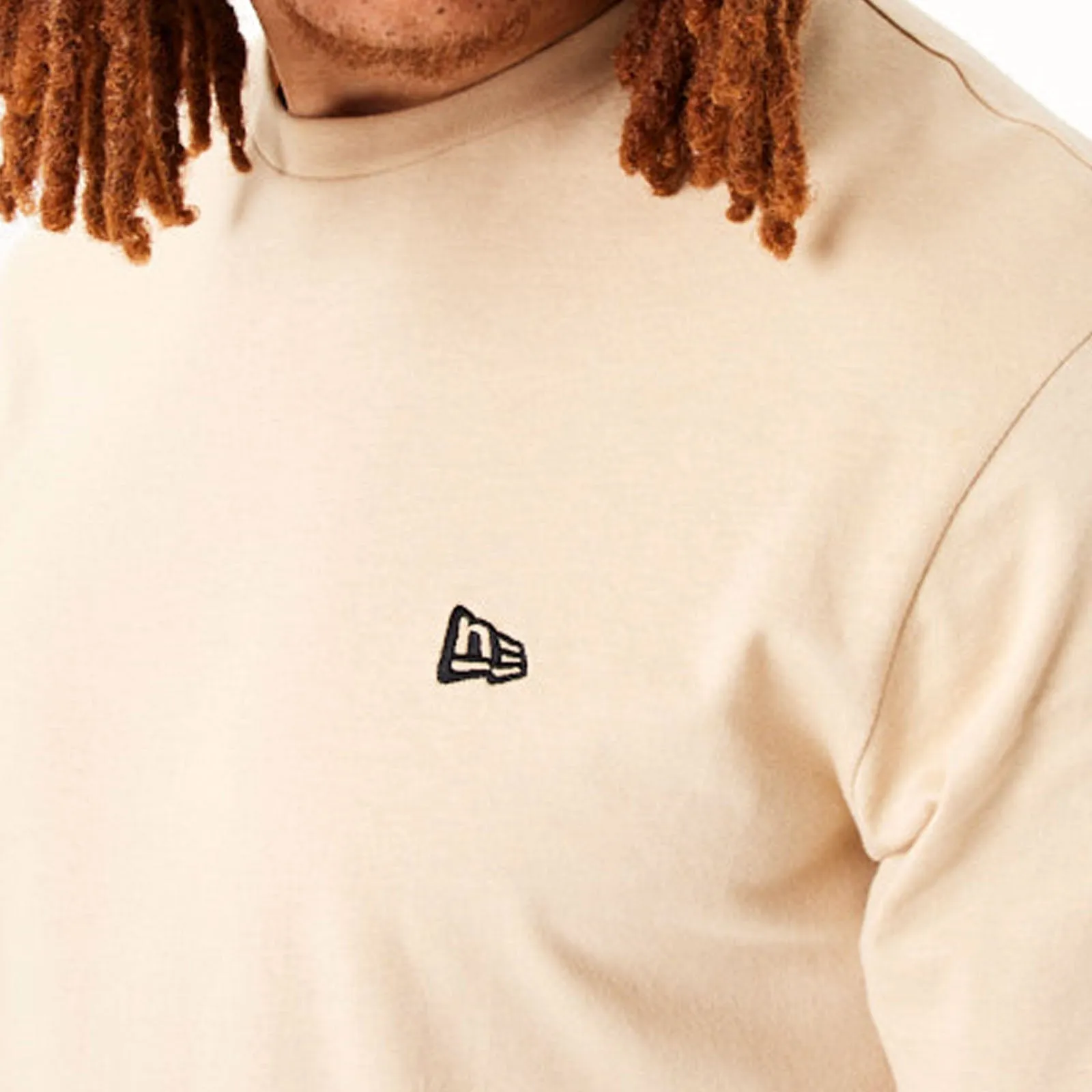 New Era Mens Essentials Short Sleeve T-Shirt - Beige