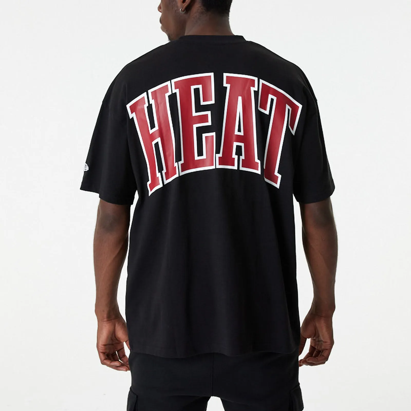 New Era Miami Heat NBA Infill Logo Oversized T-Shirt - Black