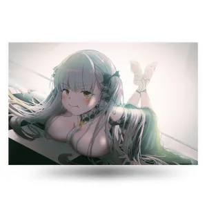 Pushups Workout Girl Anime Poster