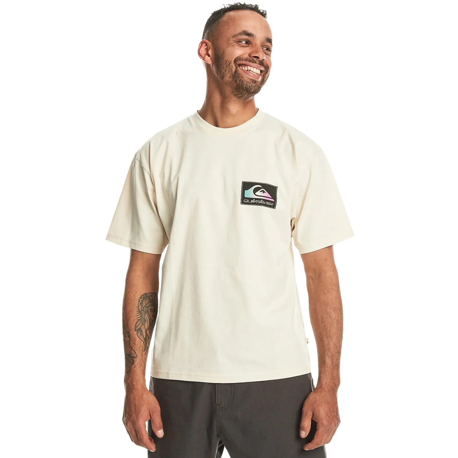 Quiksilver Mens Back Splash Short Sleeve Cotton T-Shirt