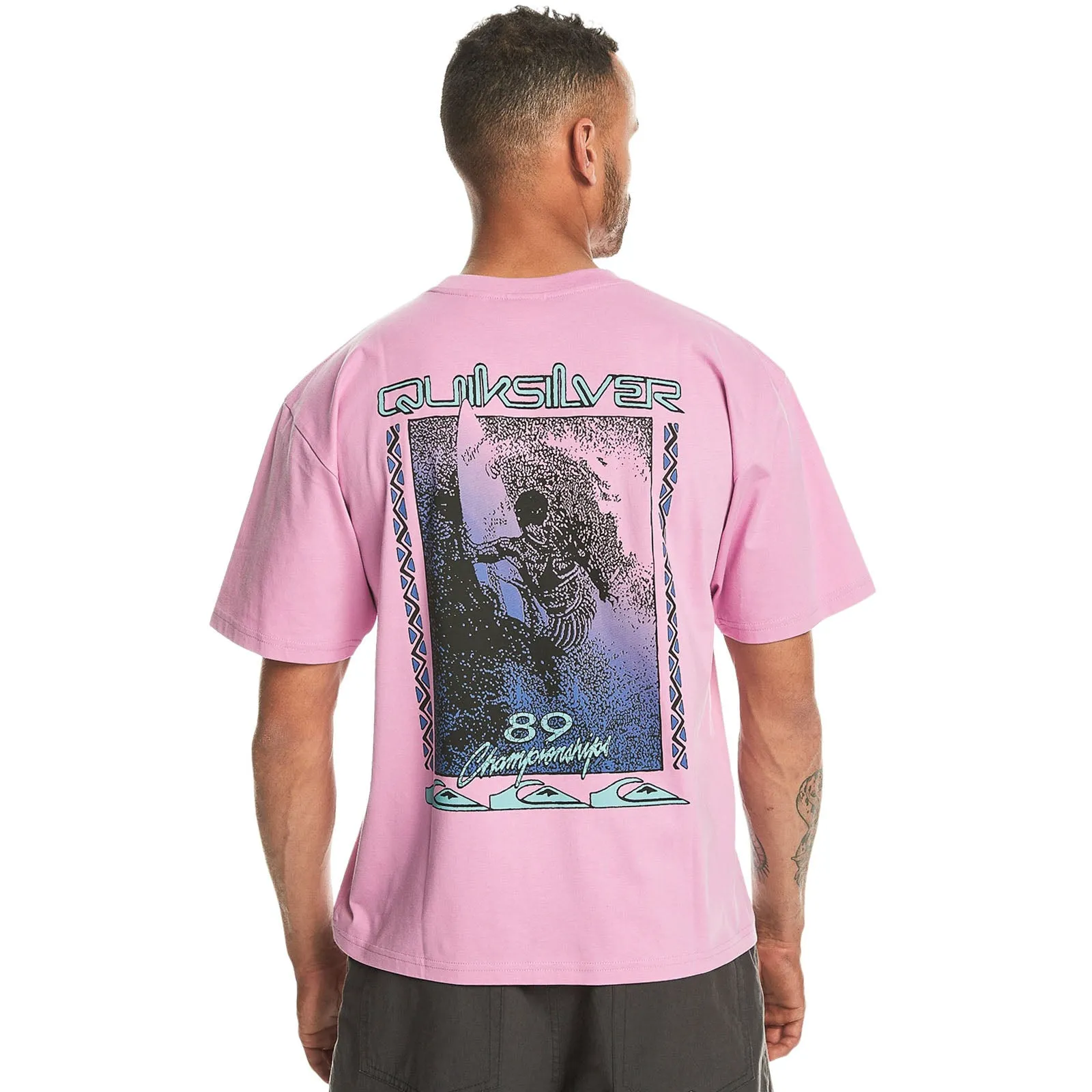 Quiksilver Mens Back Splash Short Sleeve Cotton T-Shirt