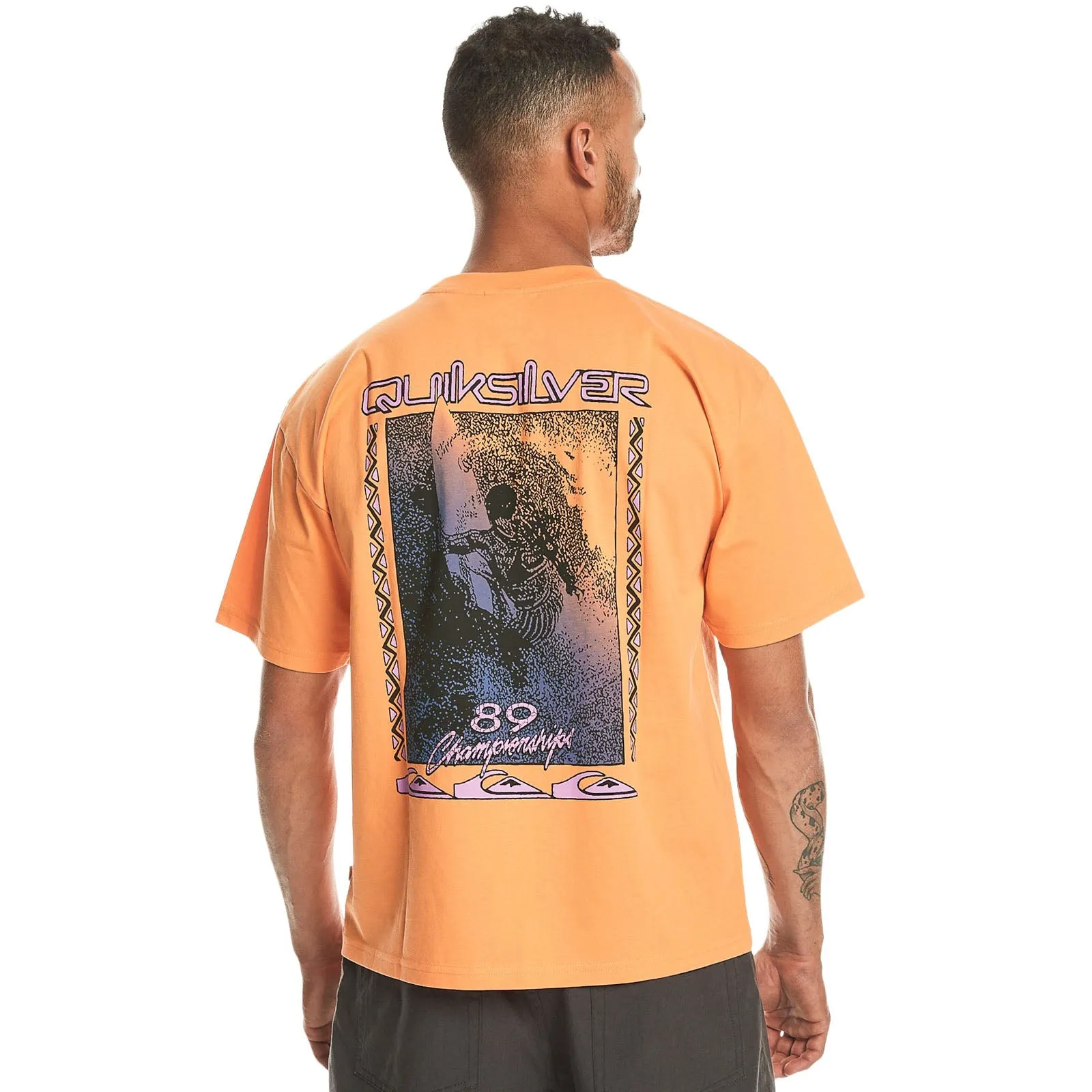 Quiksilver Mens Back Splash Short Sleeve Cotton T-Shirt