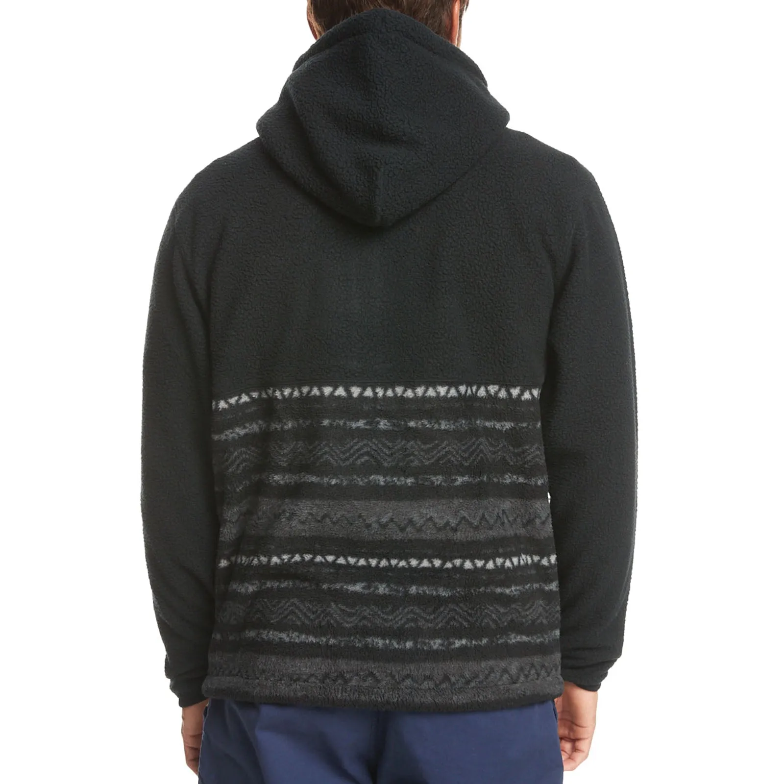 Quiksilver Mens Clean Coast Half Zip Hoodie - Black