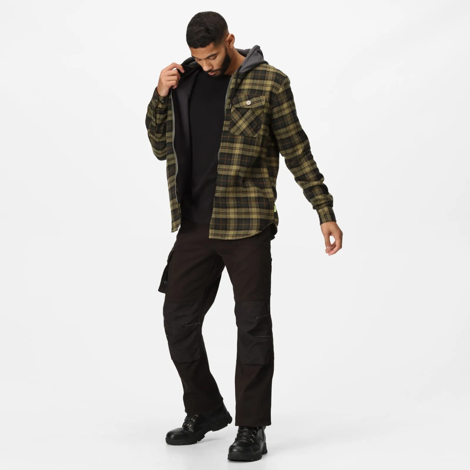 Regatta Professional Mens Tactical Siege Hooded Long Sleeve Shirt