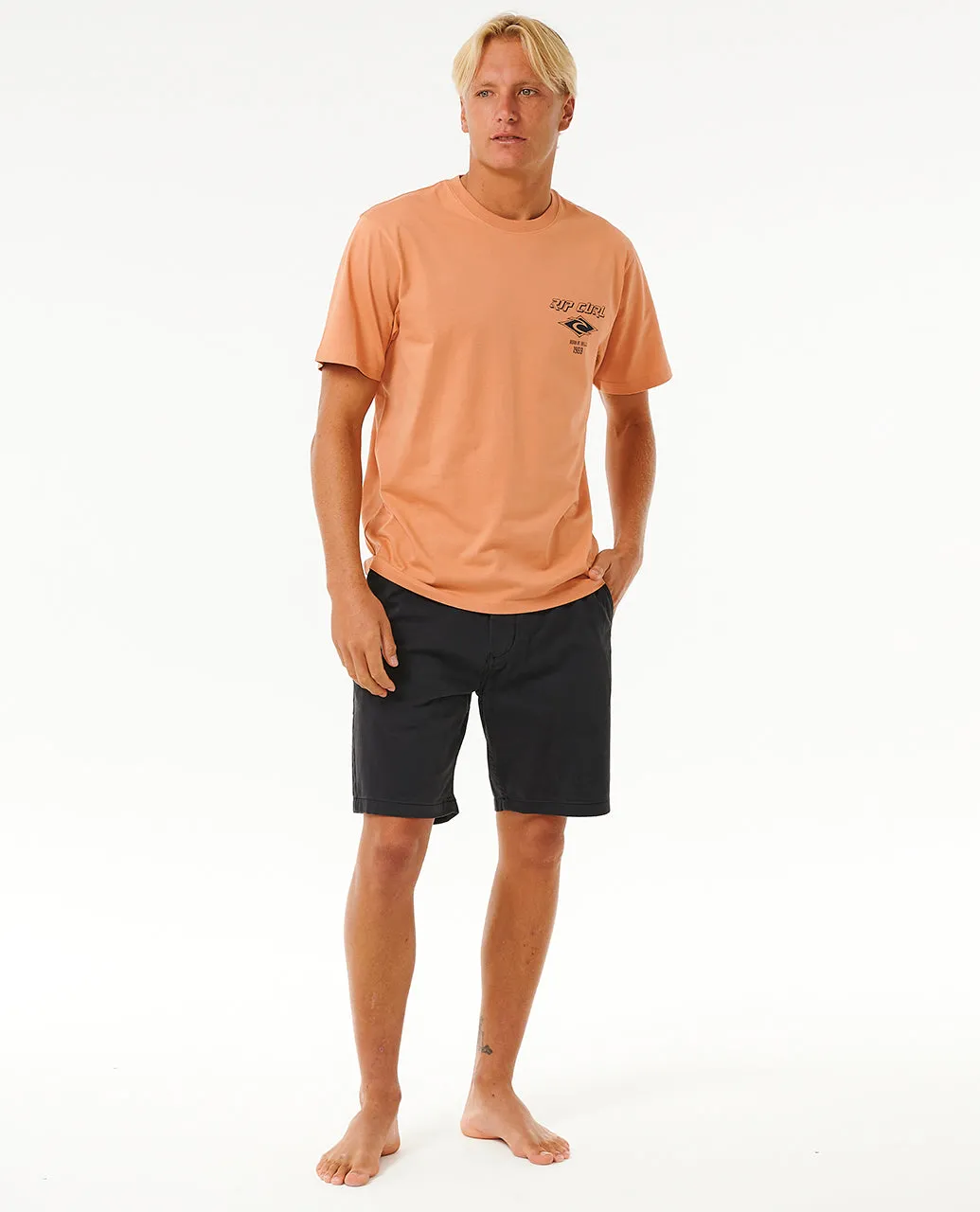 Rip Curl Mens Fade Out Icon Short Sleeve T-Shirt