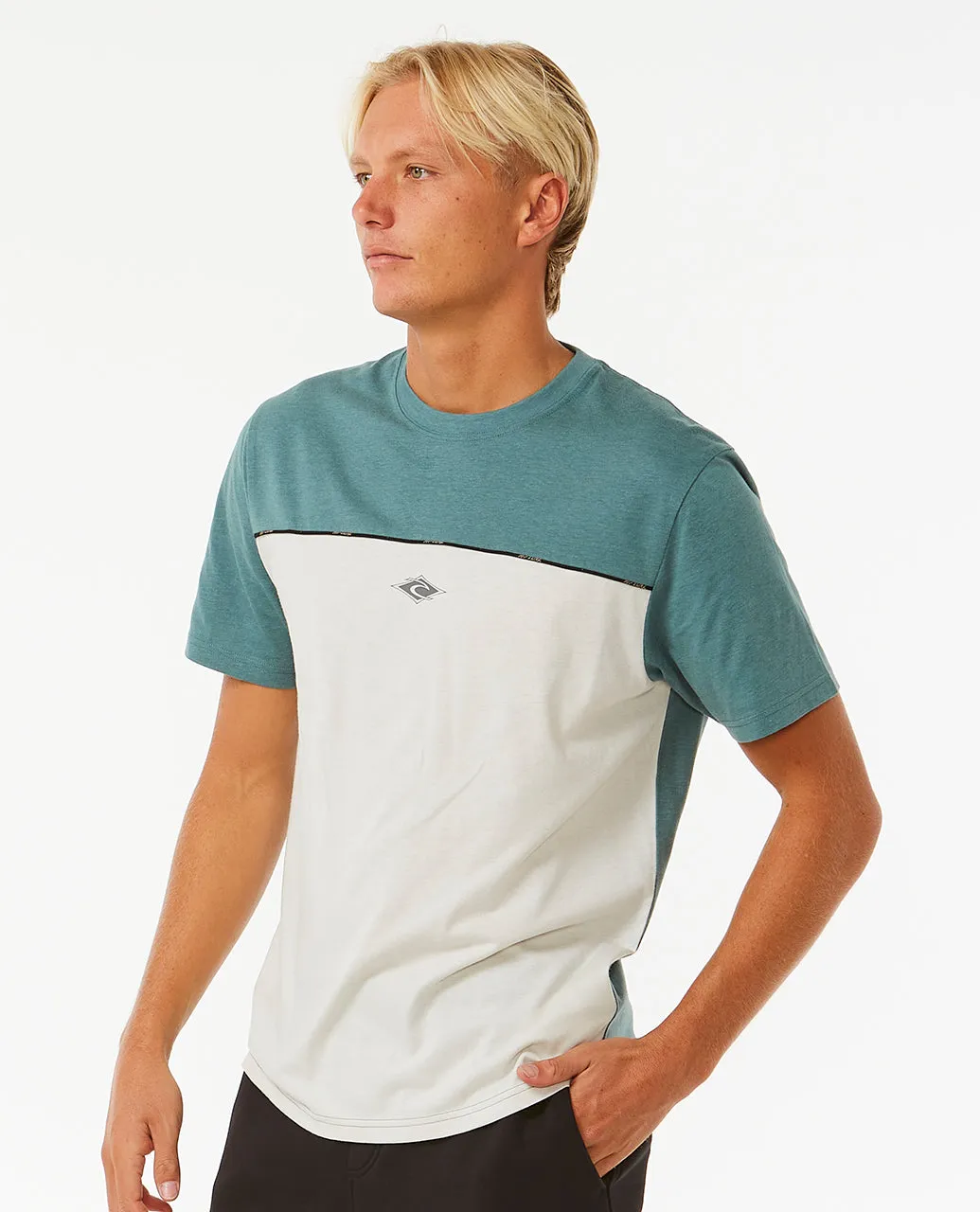 Rip Curl Mens Vaporcool Medina Seacell Short Sleeve T-Shirt - Blue Stone