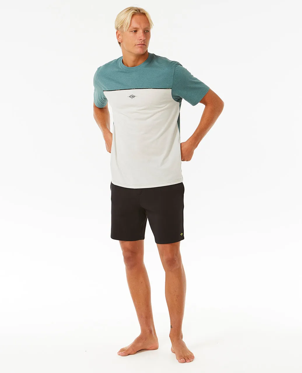 Rip Curl Mens Vaporcool Medina Seacell Short Sleeve T-Shirt - Blue Stone