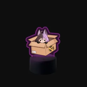 TheVioletNeko Cat in a Box LED Desk Lamp