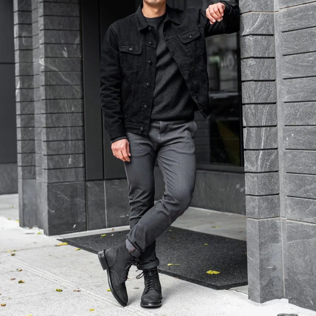 Thursday Denim Trucker Jacket | Pitch Black