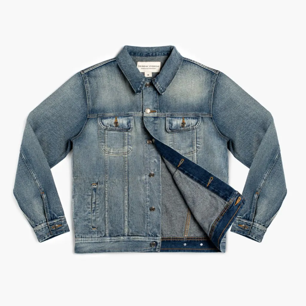 Thursday Denim Trucker Jacket | Washed Indigo
