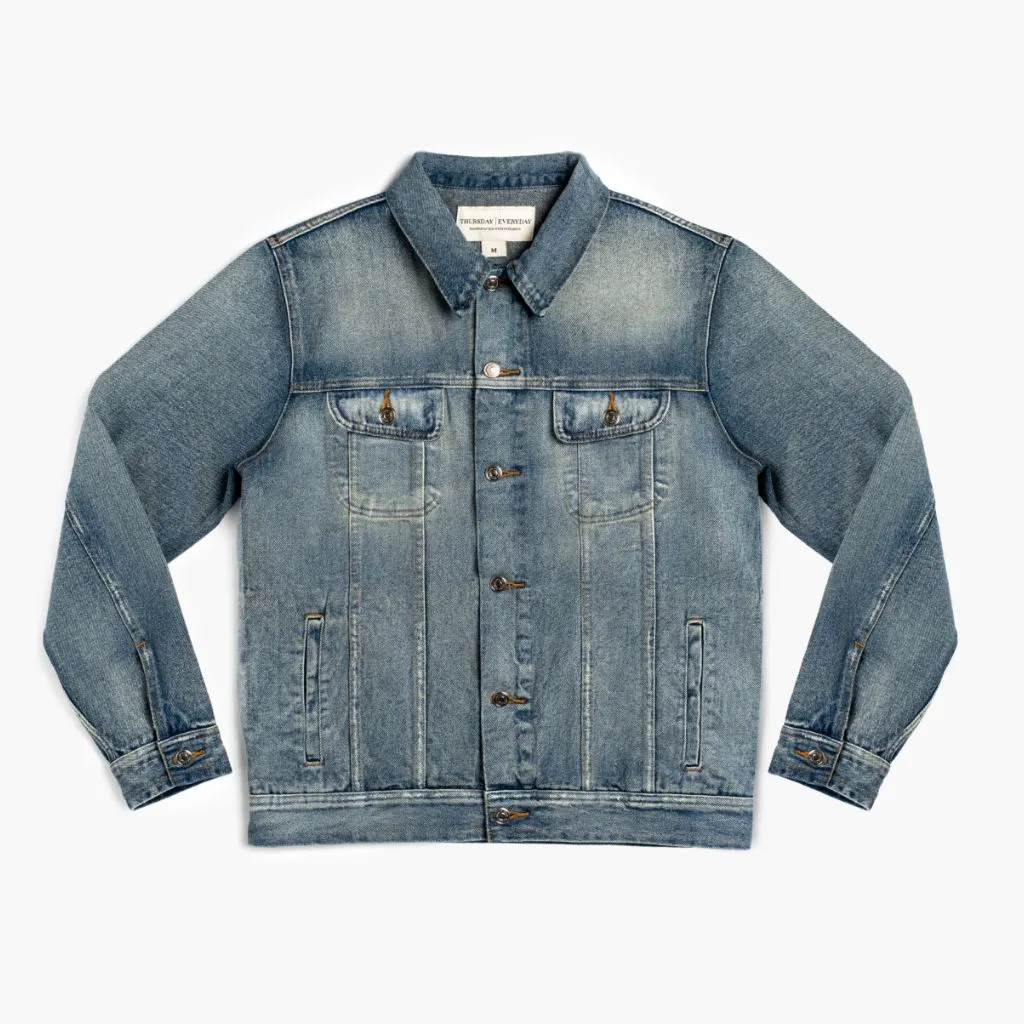 Thursday Denim Trucker Jacket | Washed Indigo