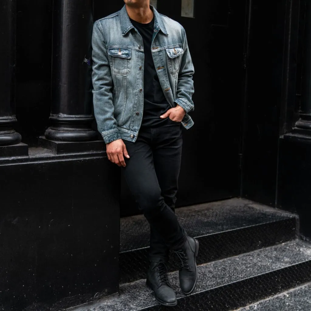 Thursday Denim Trucker Jacket | Washed Indigo
