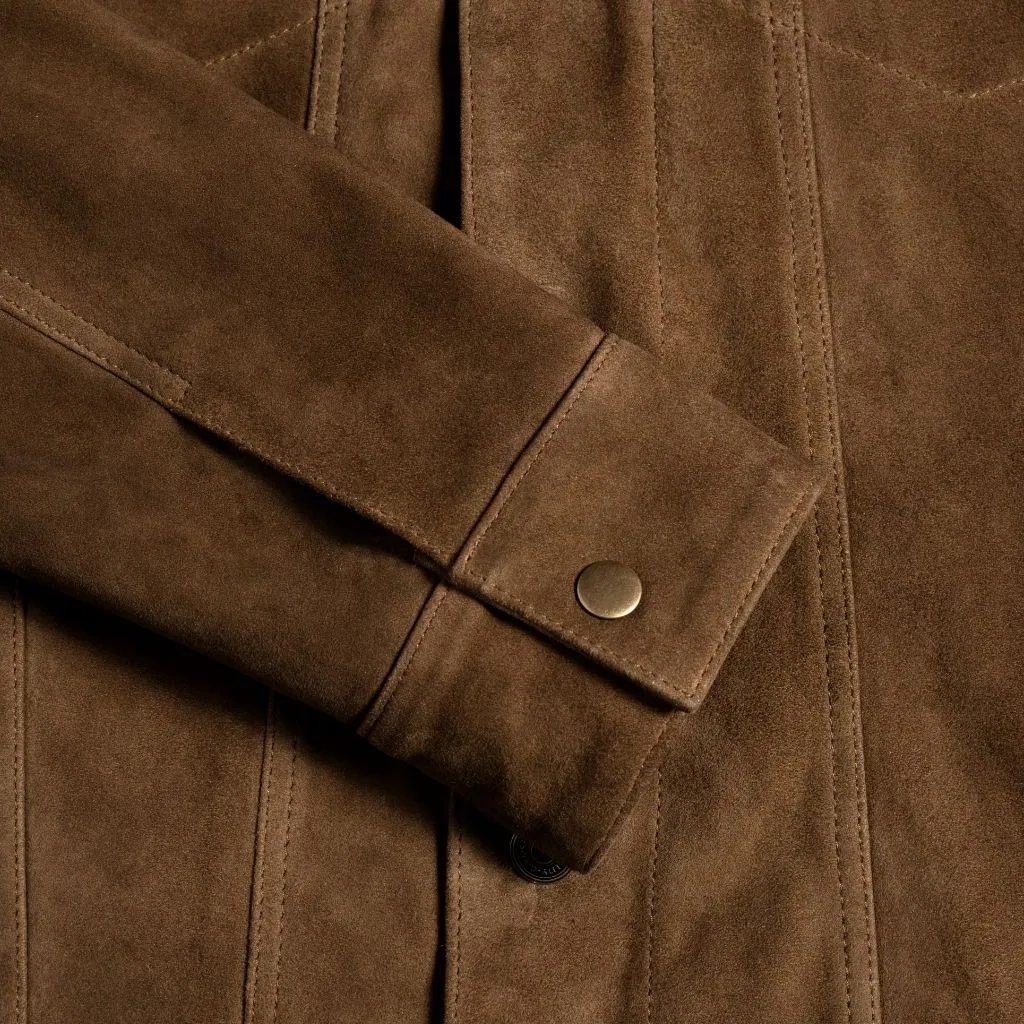 Thursday Suede Trucker Jacket | Dusty