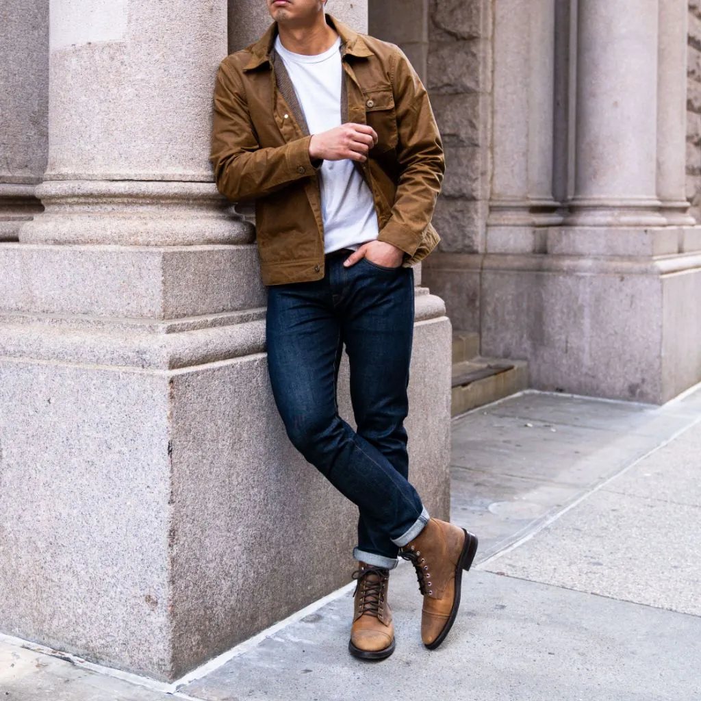 Thursday Waxed Canvas Field Jacket | Khaki