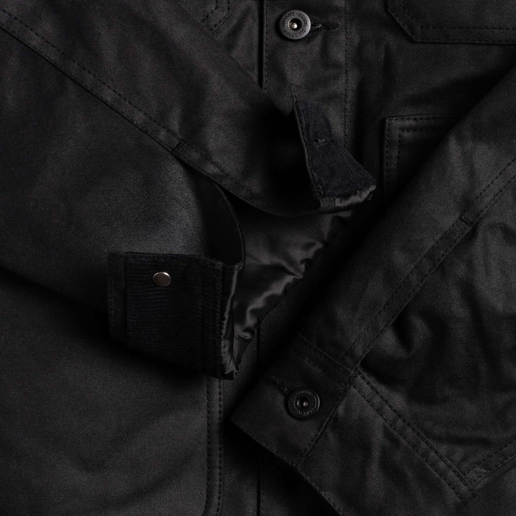 Thursday Waxed Trucker Jacket | Black