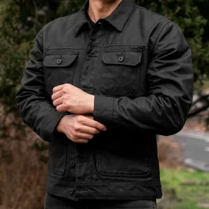 Thursday Waxed Trucker Jacket | Black