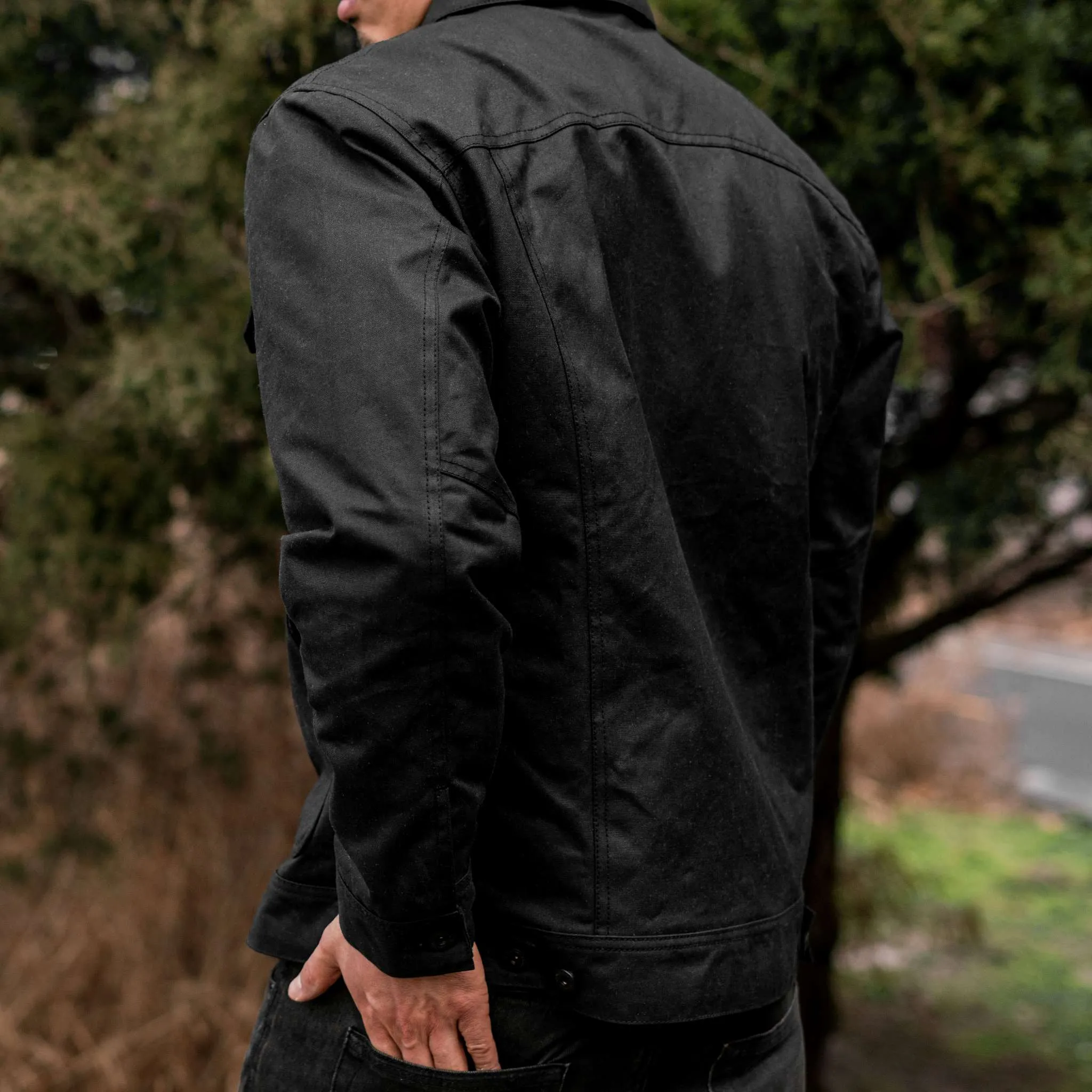 Thursday Waxed Trucker Jacket | Black