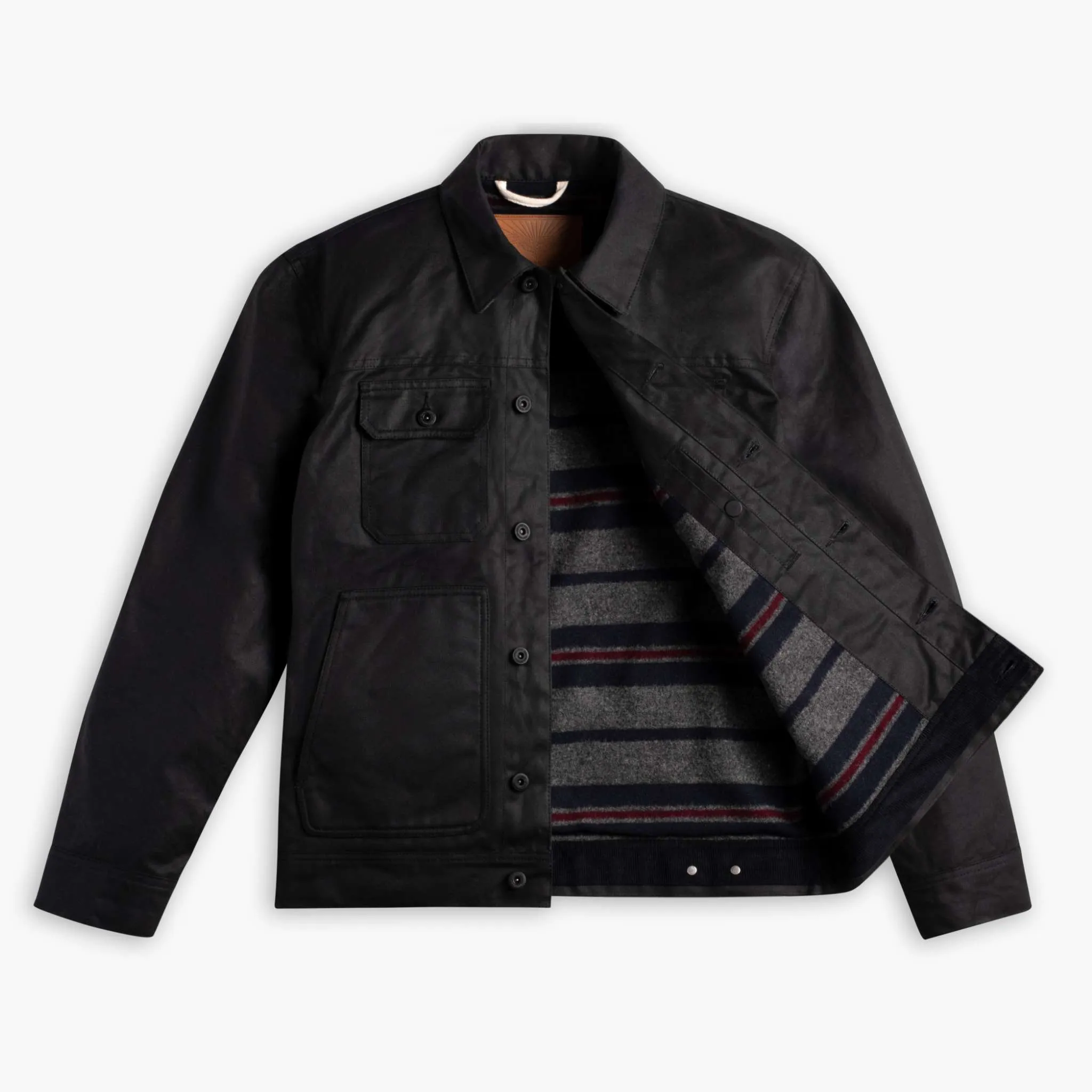Thursday Waxed Trucker Jacket | Black