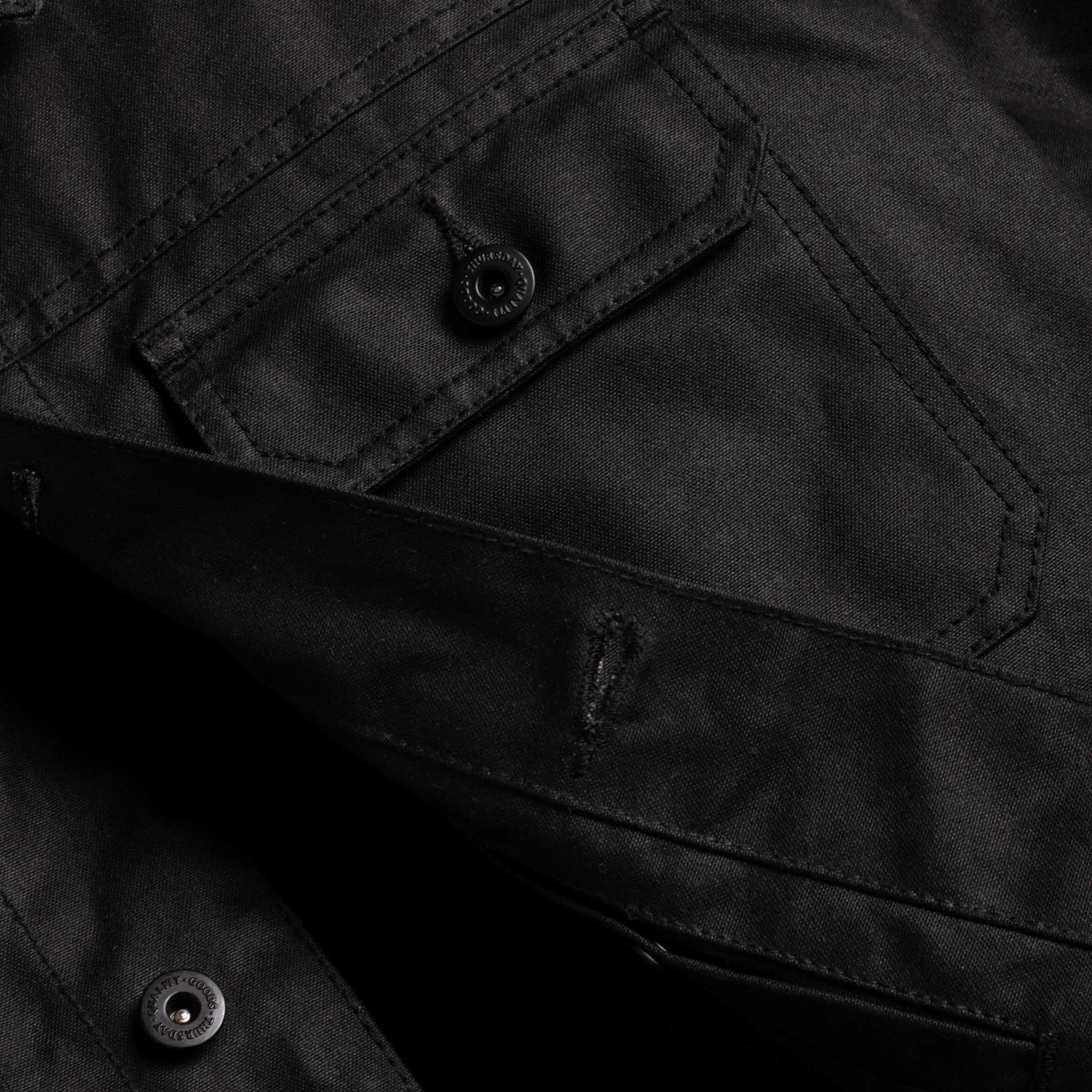 Thursday Waxed Trucker Jacket | Black