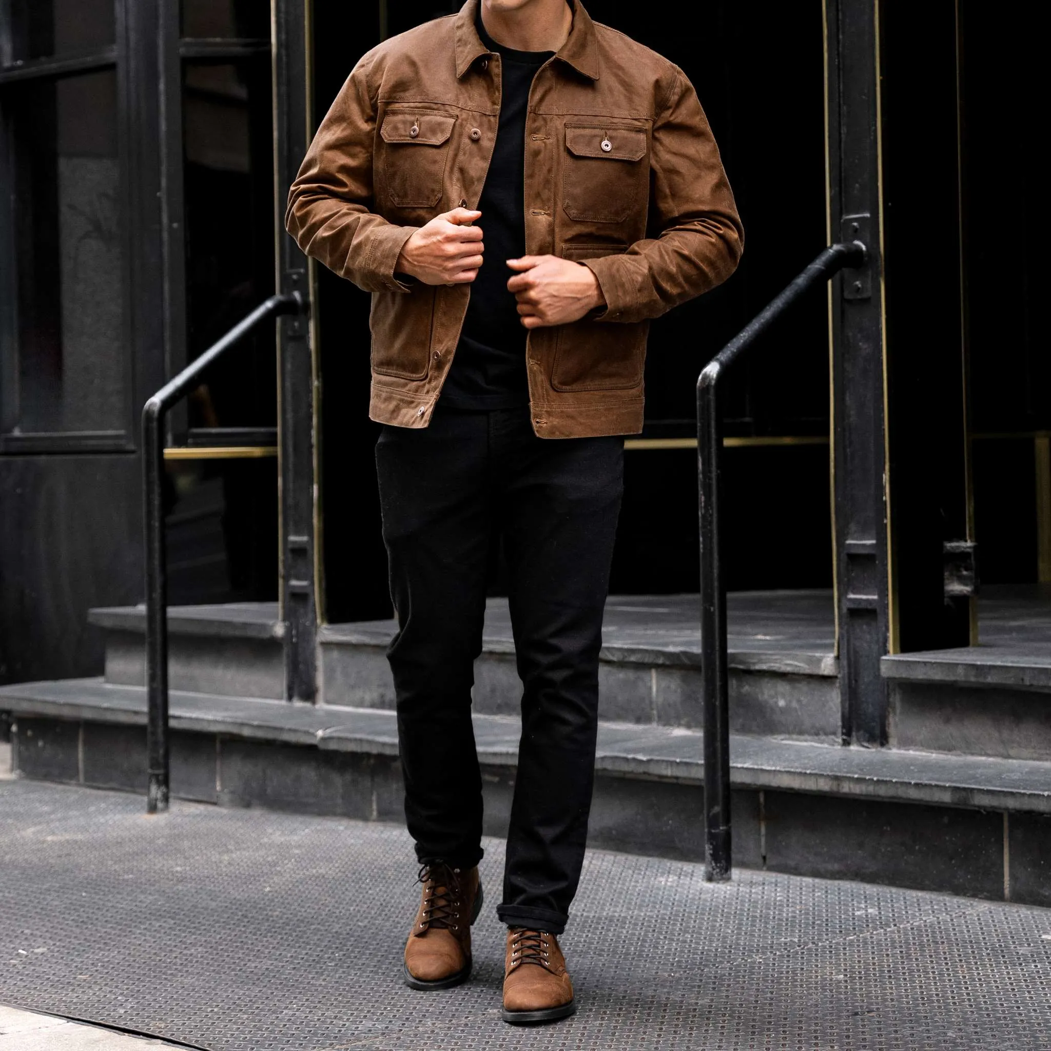 Thursday Waxed Trucker Jacket | Coyote
