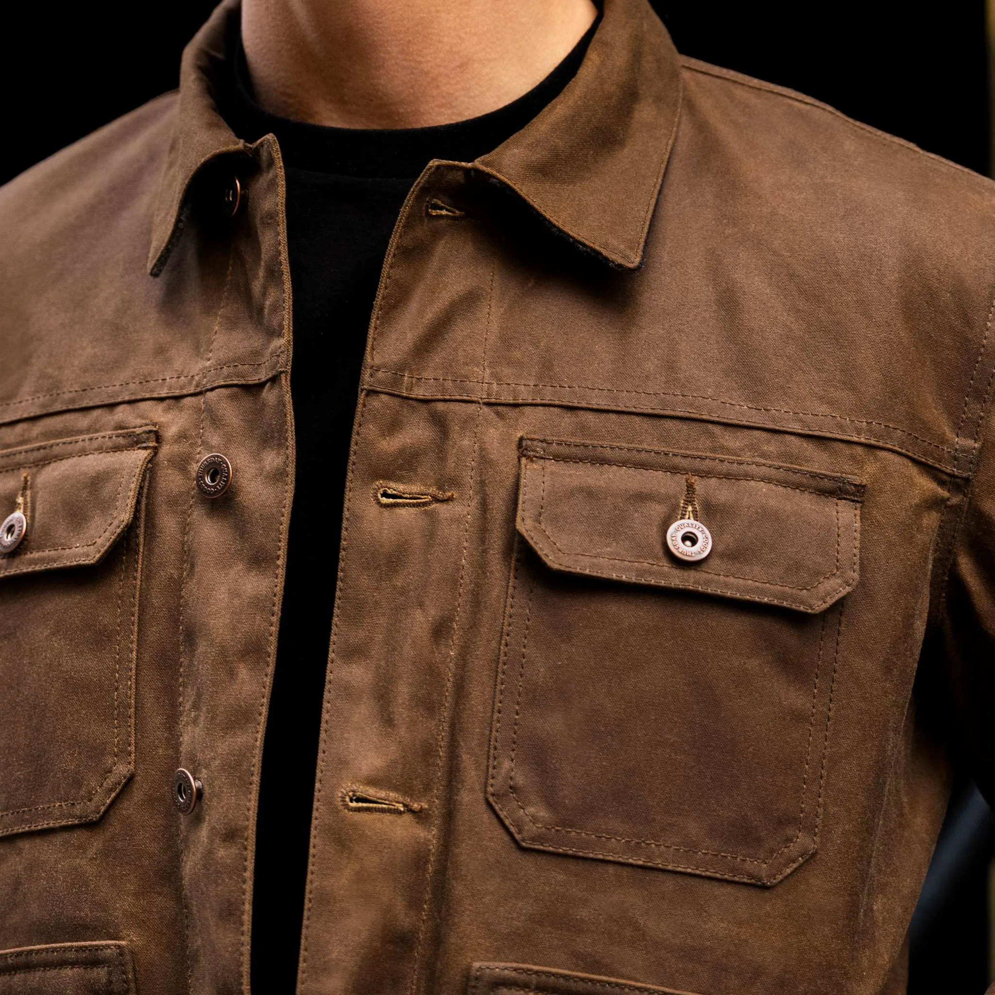 Thursday Waxed Trucker Jacket | Coyote