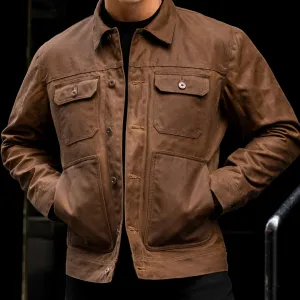 Thursday Waxed Trucker Jacket | Coyote